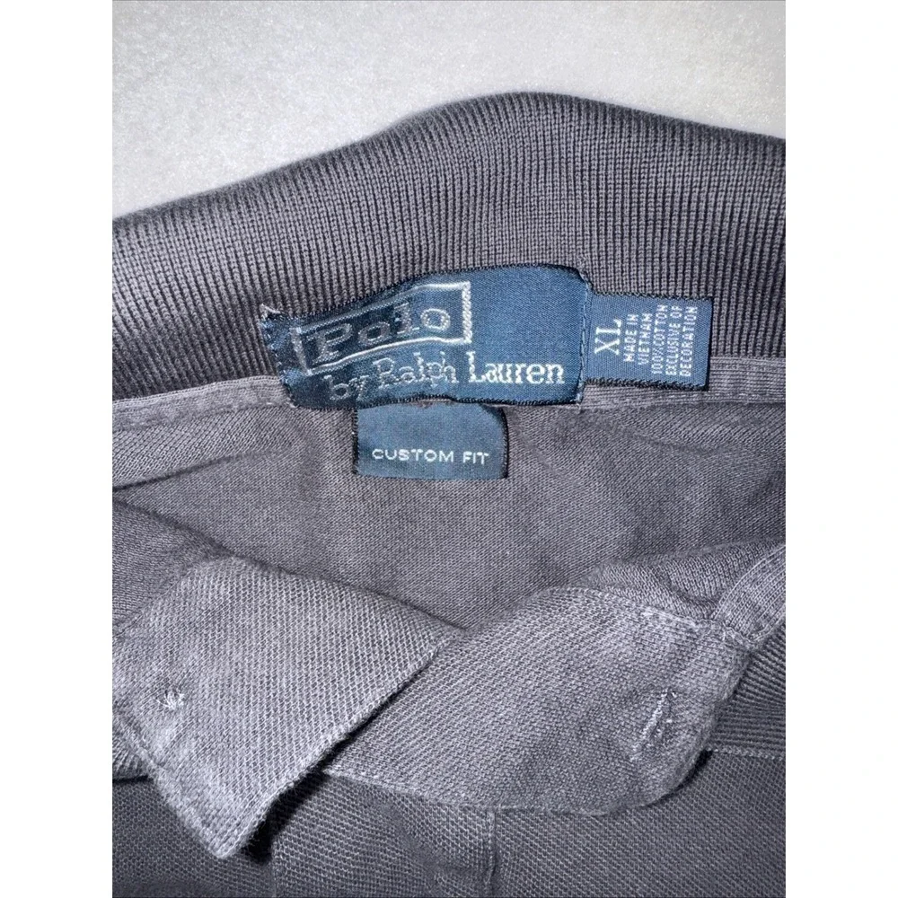 Lot of 3 Polo Ralph Lauren Custom Slim Fit Polo‎ Shirts XL Gray Navy Pony